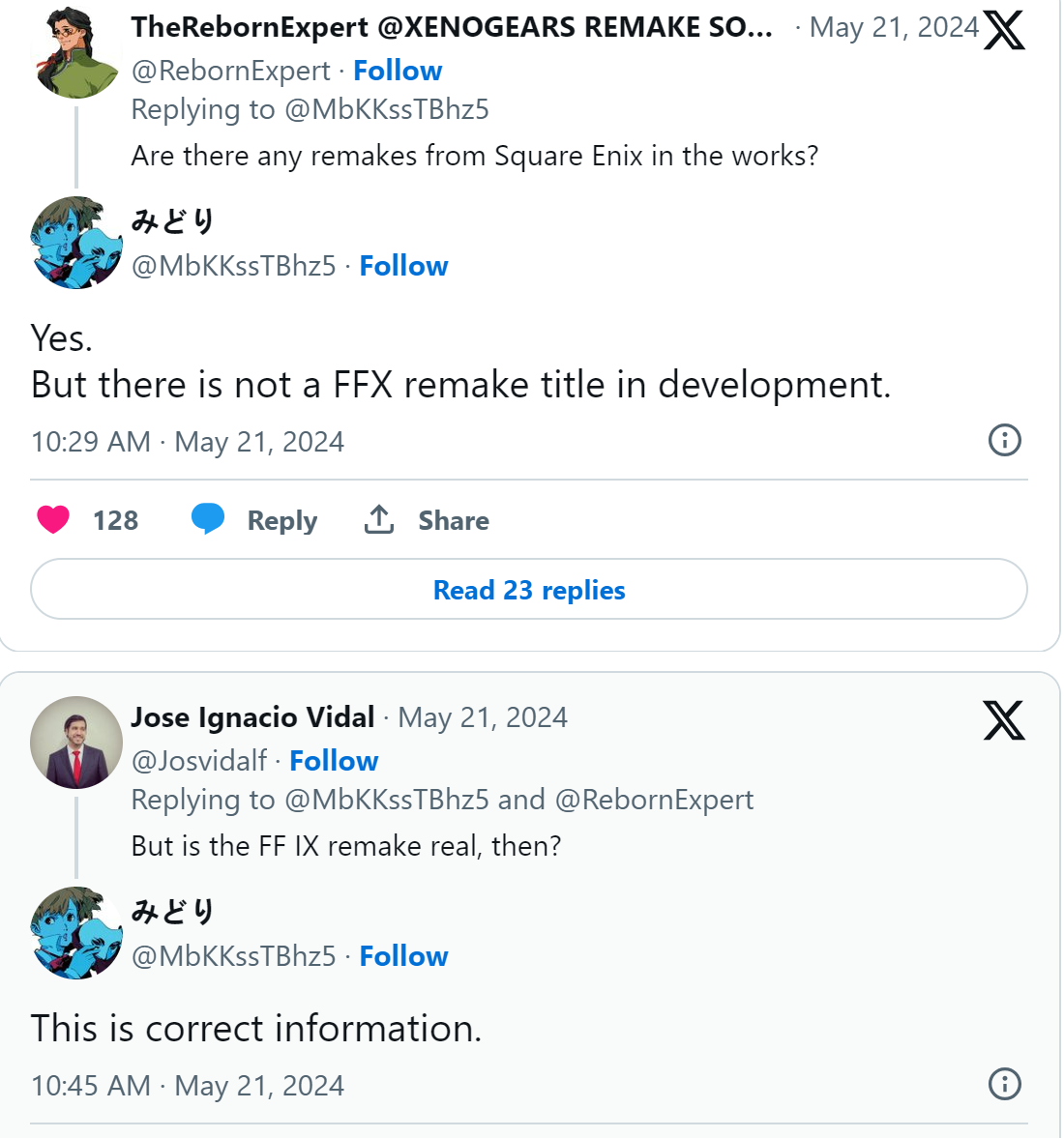 传闻：《最终幻想9：RE》正在开发 《FF10：RE》不存在