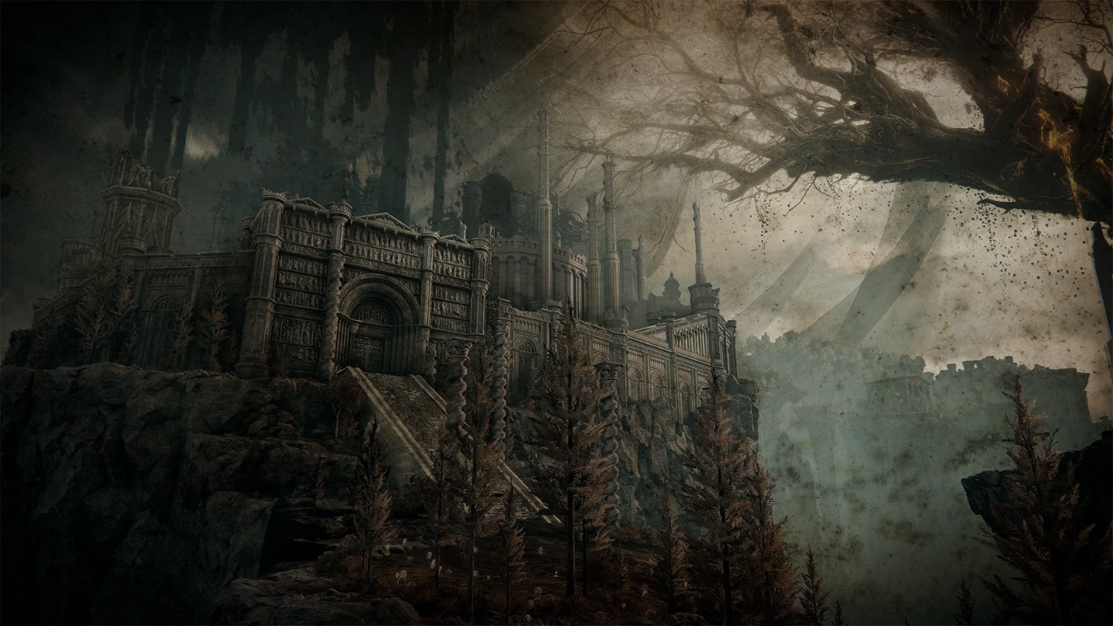 《艾尔登法环》DLC“黄金树幽影”宣传图 破败阴森城市
