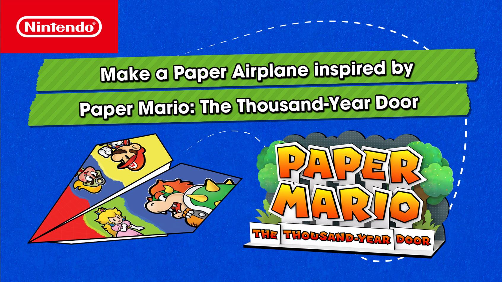 《纸片马力欧RPG：千年之门重置版》与纸飞机专家联动推出限定主题纸飞机