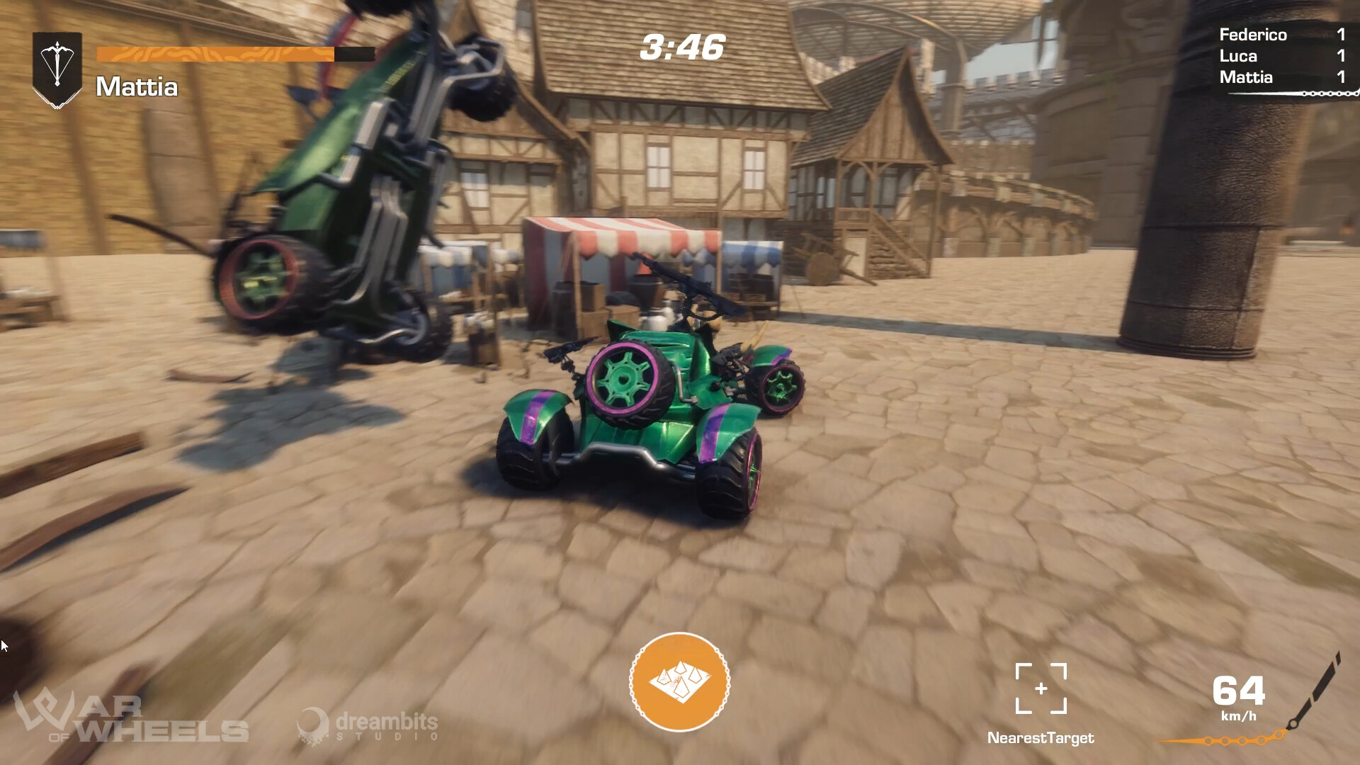 中世纪背景现代战车对决游戏《车轮战争》现已在Steam平台推出试玩Demo