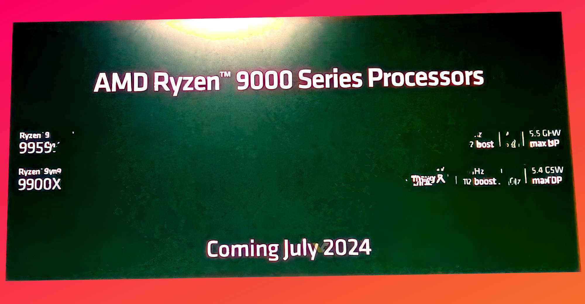 AMD銳龍9000系列CPU將在7月上市