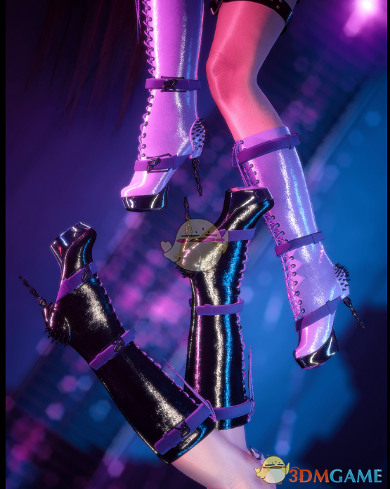 《赛博朋克2077》CXL骷髅朋克高跟靴MOD