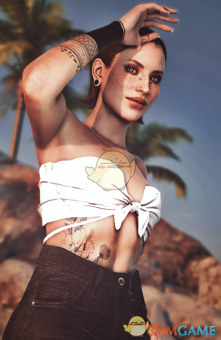 《赛博朋克2077》BZ夏日上衣MOD