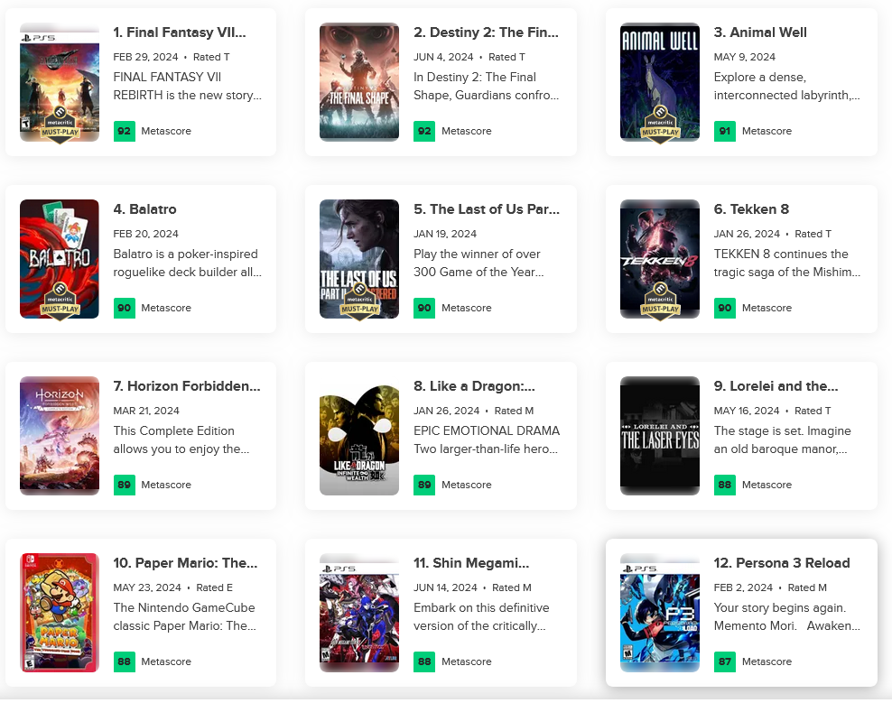 《命运2：终焉之形》成今年M站评分并列第一作品