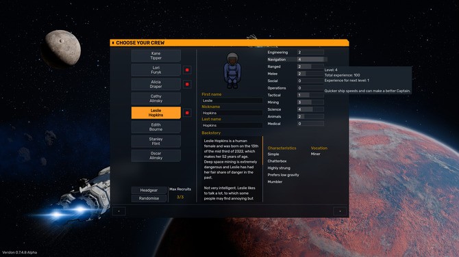 《太空漫遊》PC平臺上線 宇宙飛船管理探索