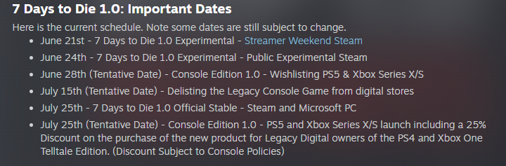 《七日杀》发布日程公布 7月25日PC/主机版正式发售