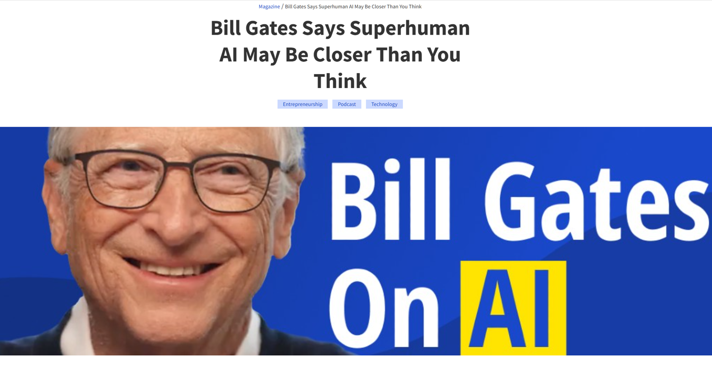 比尔・盖茨展望“AI智能体”：能提供心理治疗服务