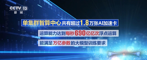 国内最大智算中心正式投用 每秒690亿亿次浮点运算