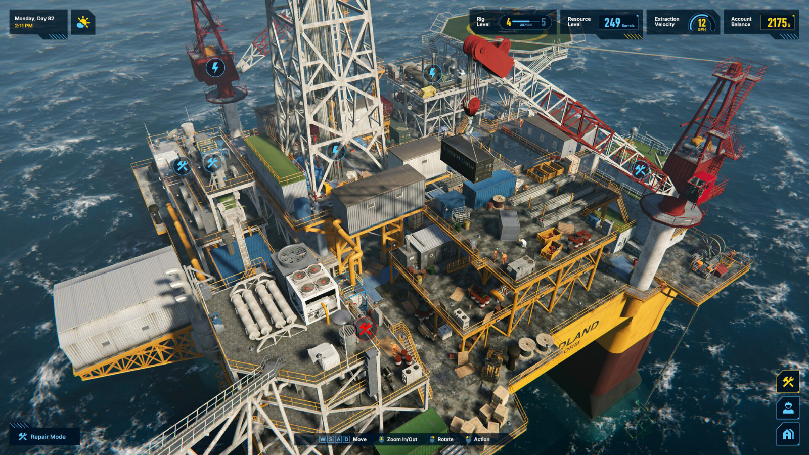 海上鉆井平臺運營模擬遊戲 《Oil Rig Simulator》Steam頁面公佈