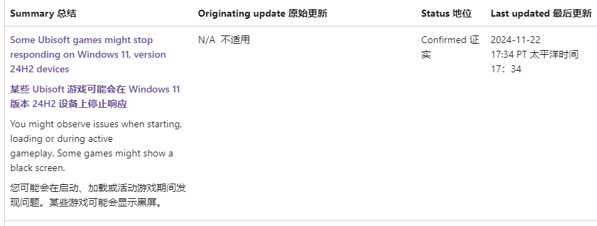 微软紧急叫停部分设备升Win11 24H2：与育碧游戏冲突