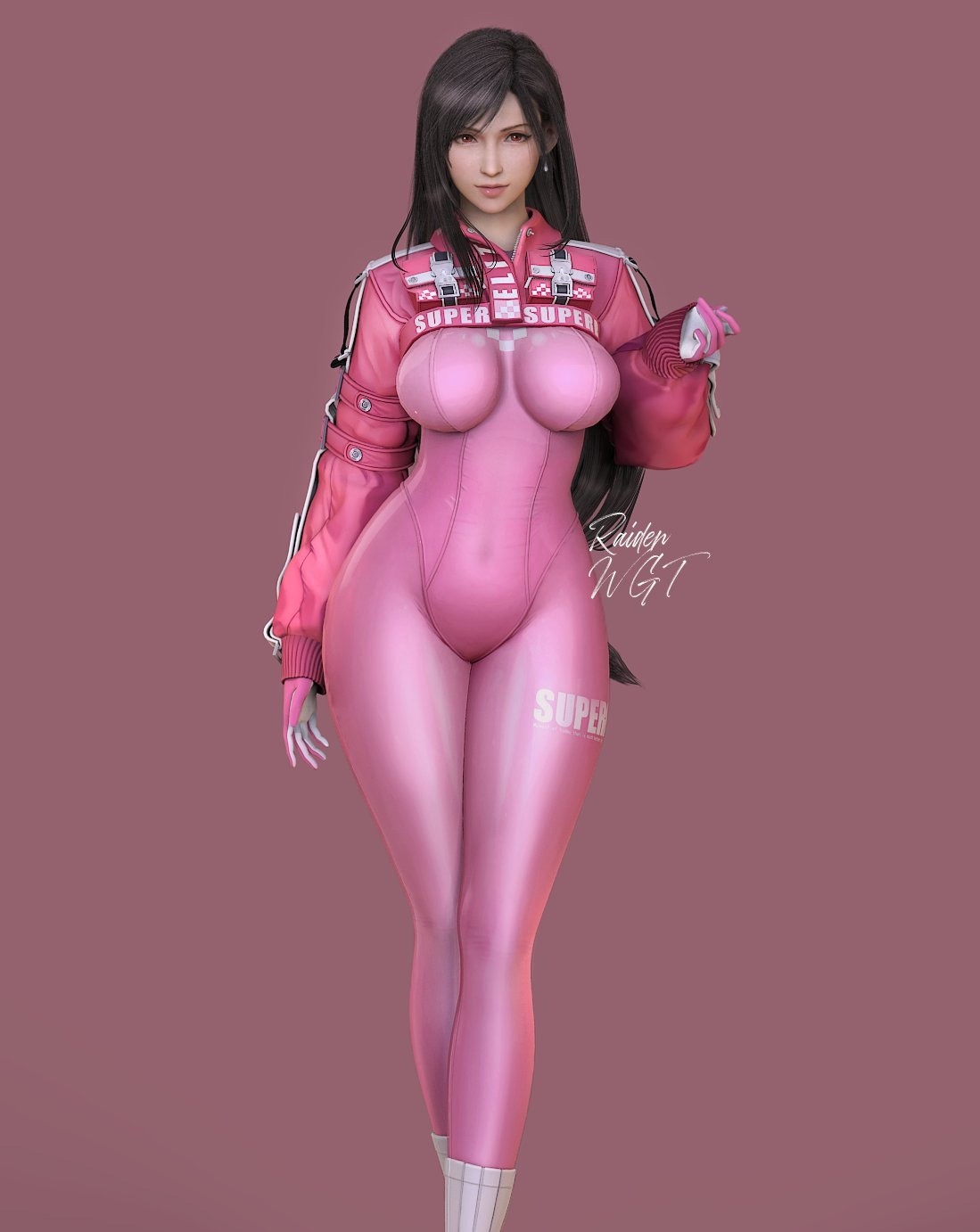 《最终幻想7》蒂法新3D美图 黑丝紧身衣制服诱惑