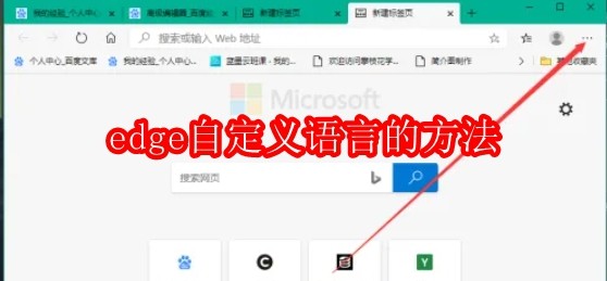 edge怎么自定义语言