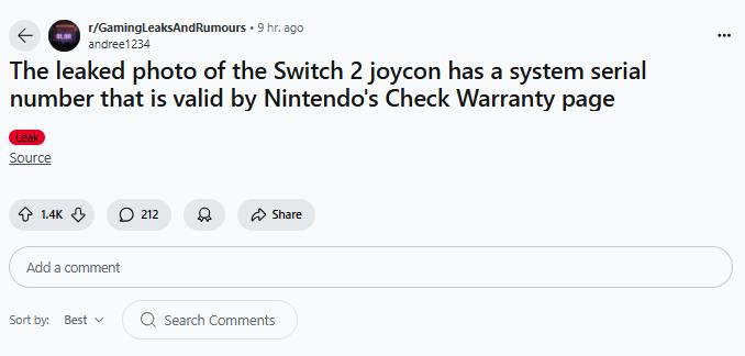 Switch 2 Joy-Conֱ⵽й¶ ƻøĽ