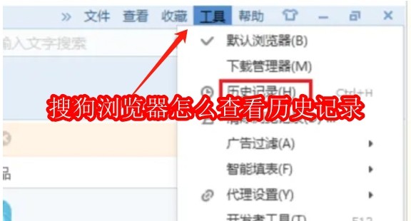 搜狗浏览器怎么查看历史记录