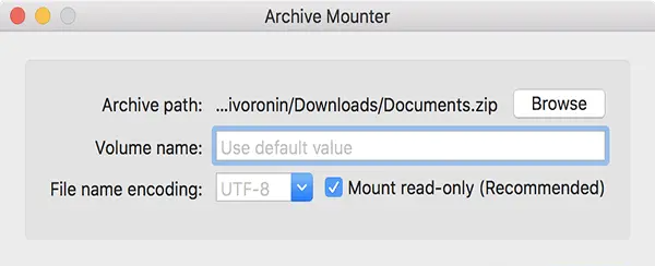 Archive Mounter Mac版