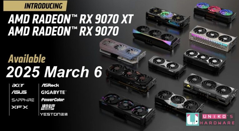 AMD宣布RX 9070系列3月初发售 但外媒爆料是3月6日