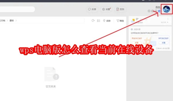 wps电脑版怎么查看当前在线设备