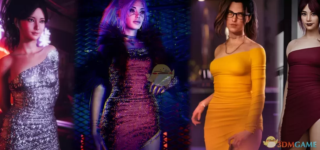 《赛博朋克2077》LR优雅连衣裙MOD