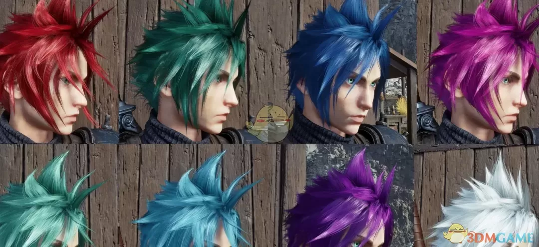 《最终幻想7:重生》克劳德的多色发丝包MOD