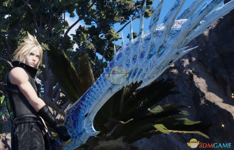 《最终幻想7：重生》怪物猎人冰咒龙大剑MOD