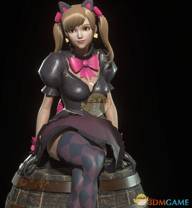 《生化危机4：重制版》守望先锋黑猫D.Va替换阿什莉MOD