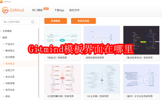 Gitmind里在哪可以找到模板界面