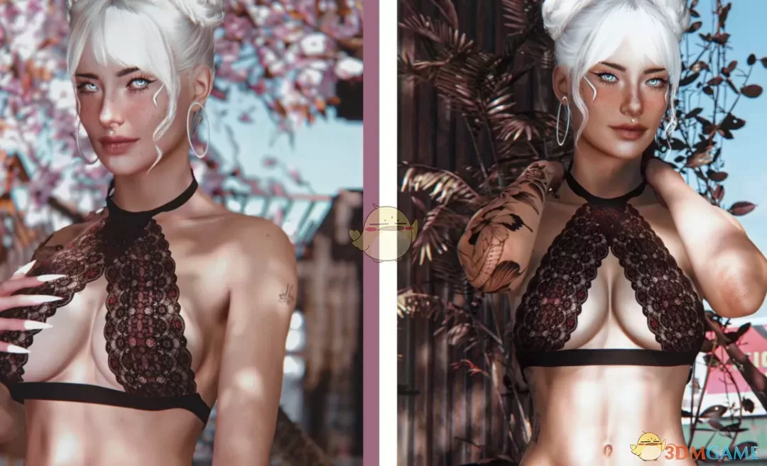 《赛博朋克2077》蕾丝花蕊内衣MOD