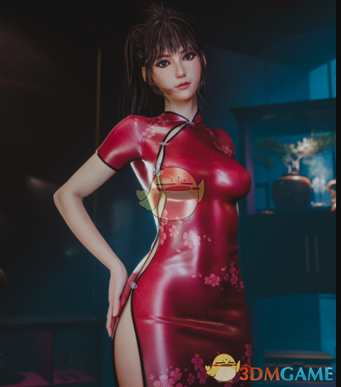 《赛博朋克2077》中式旗袍裙MOD