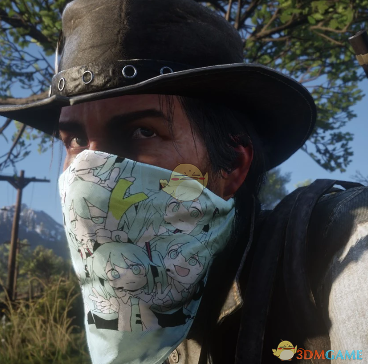 《荒野大镖客2》初音未来面巾MOD