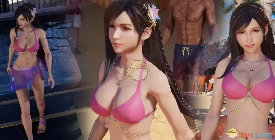 《最终幻想7：重生》蒂法的粉色美人鱼比基尼MOD