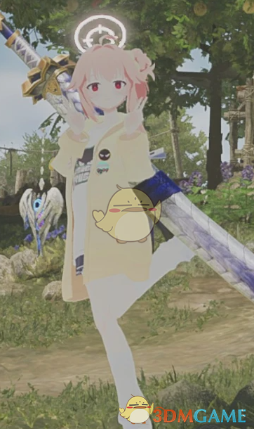 《怪物猎人：荒野》蔚蓝档案柚鸟夏外观MOD