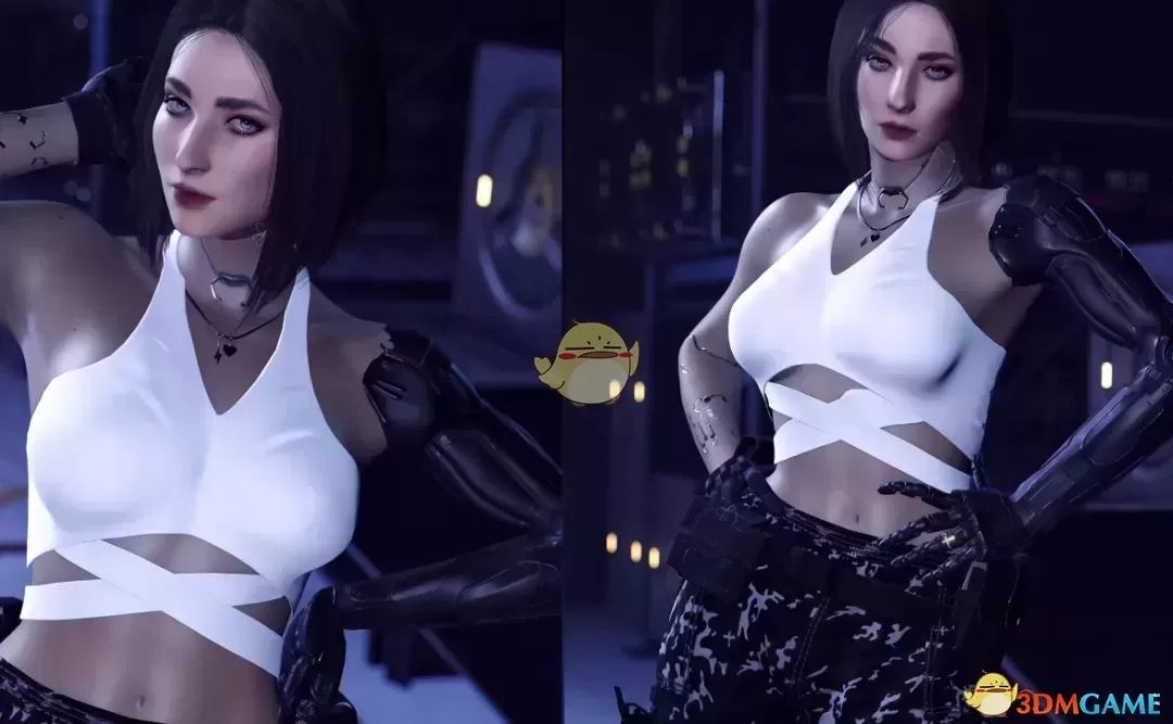 《赛博朋克2077》女式军用背心套装MOD