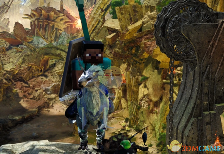 《怪物猎人：荒野》我的世界史蒂夫外观MOD