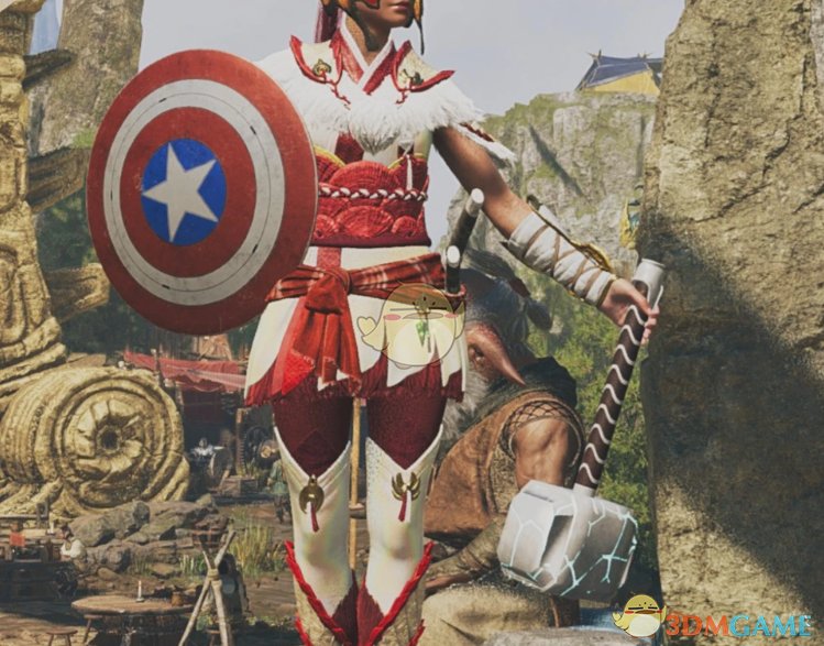 《怪物猎人：荒野》美国队长盾牌和雷神之锤MOD