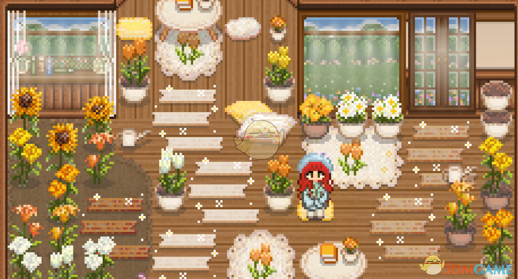 《星露谷物语》橙色花朵家具装饰MOD