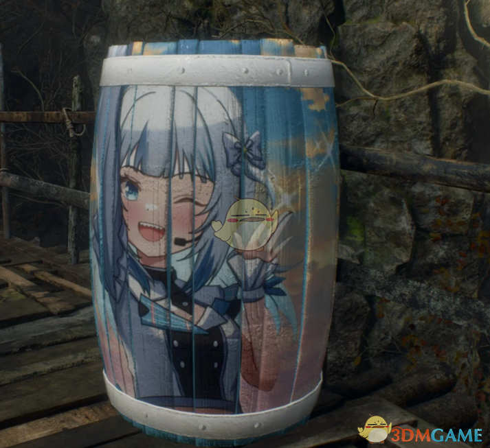 《生化危机4：重制版》木桶和盒子的虚拟主播噶呜·古拉纹理MOD