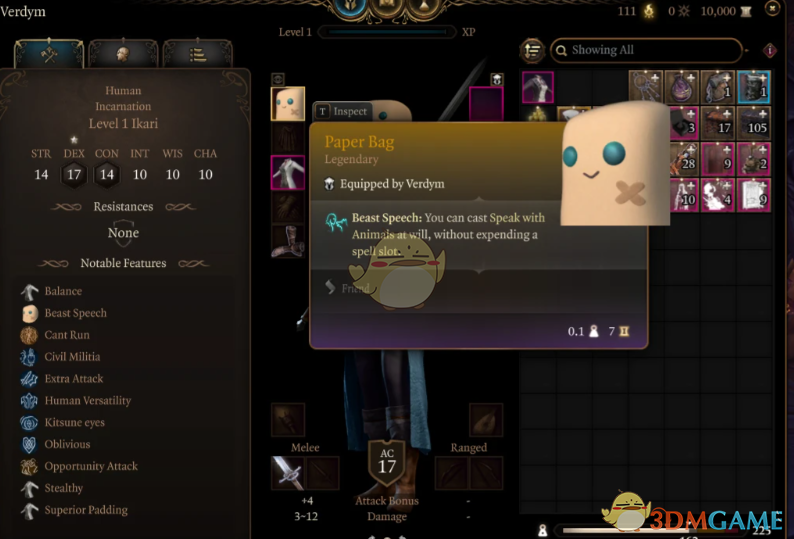 《博德之门3》纸袋MOD