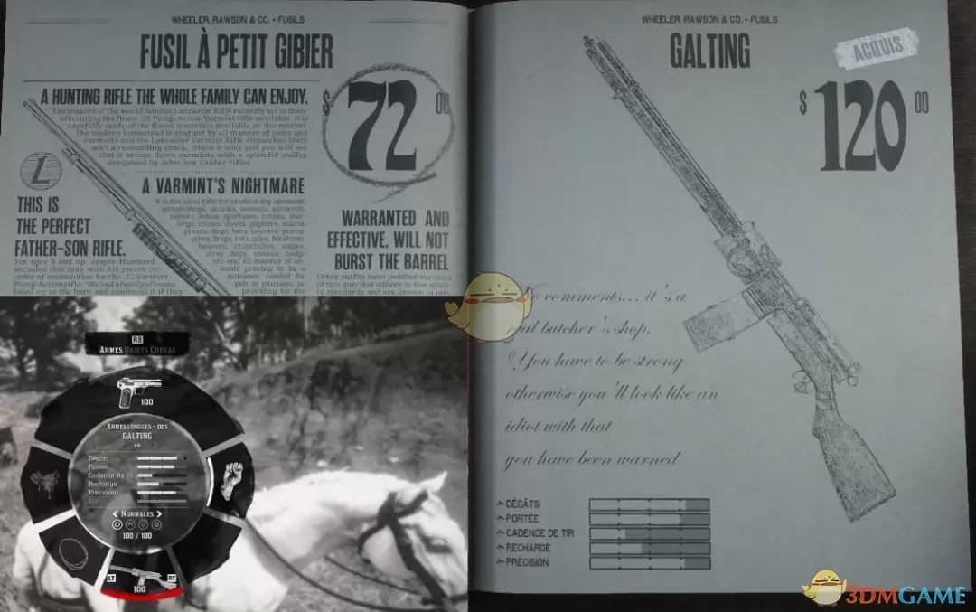 《荒野大镖客2》加特林机枪MOD