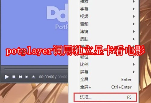 potplayer怎么调用独立显卡看电影