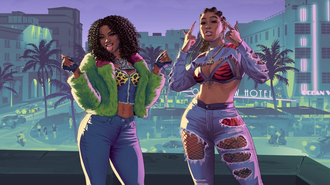 《GTA6》精美壁纸欣赏 男女主角登场亮相