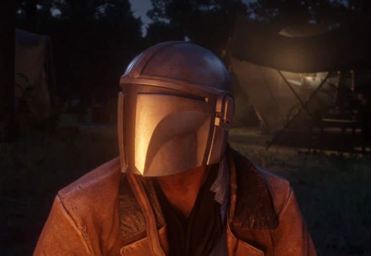 《荒野大镖客2》星球大战贝斯卡头盔MOD