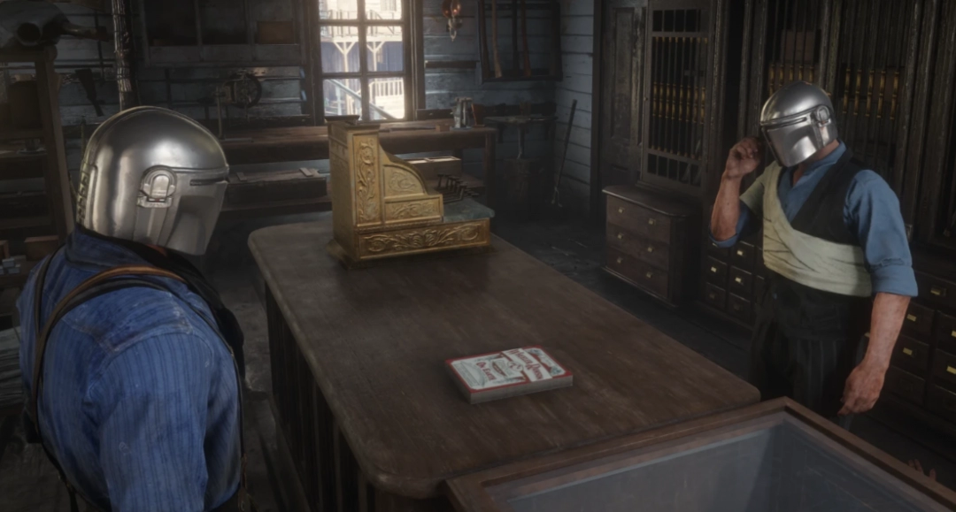 《荒野大镖客2》星球大战贝斯卡头盔MOD