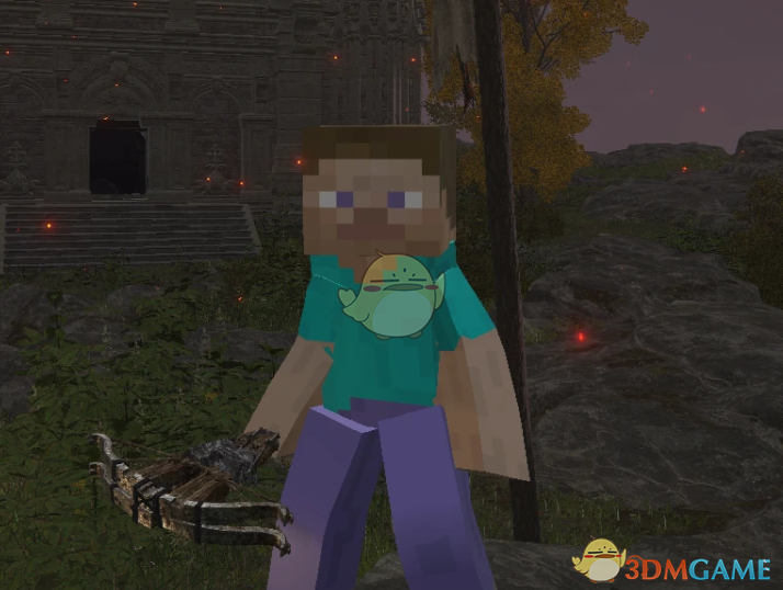 《艾尔登法环》扮演我的世界史蒂夫MOD