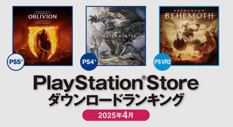 《上古卷轴4》重制版登顶美日PS5下载榜 超越怪猎