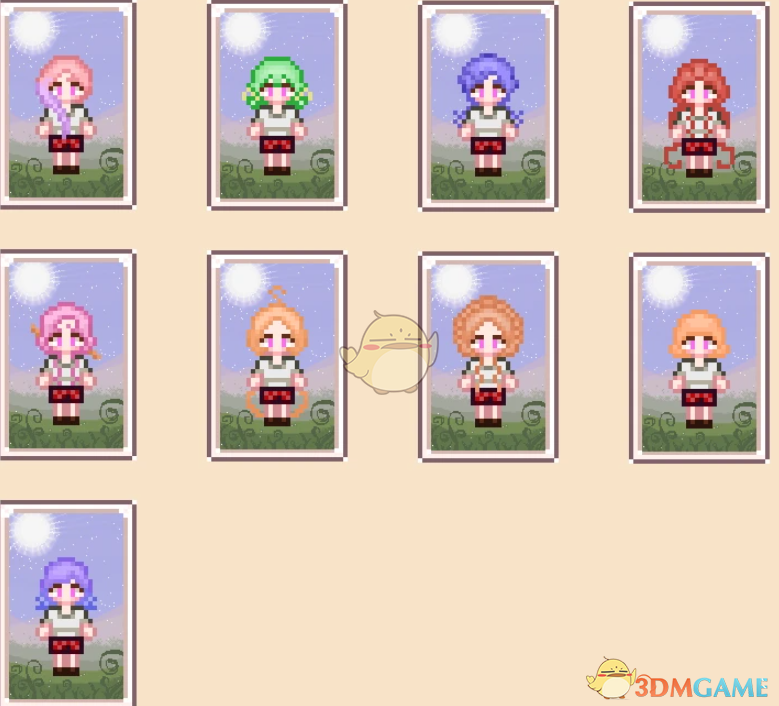 《星露谷物语》动漫少女发型包MOD