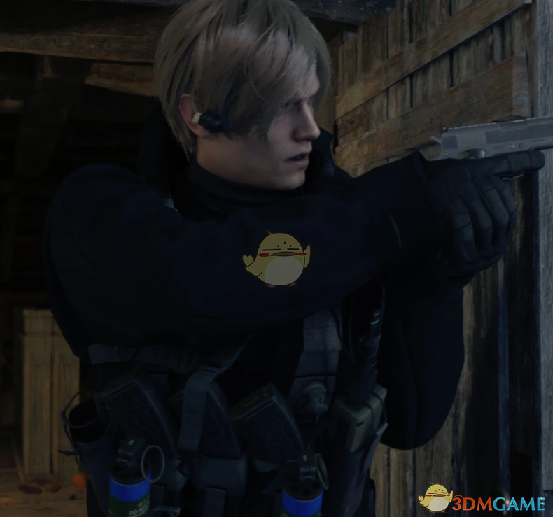 《生化危机4：重制版》里昂的黑色战术风衣MOD