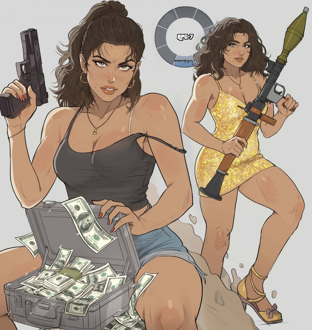 《GTA6》女主角露西婭同人圖 翹臀非常吸睛