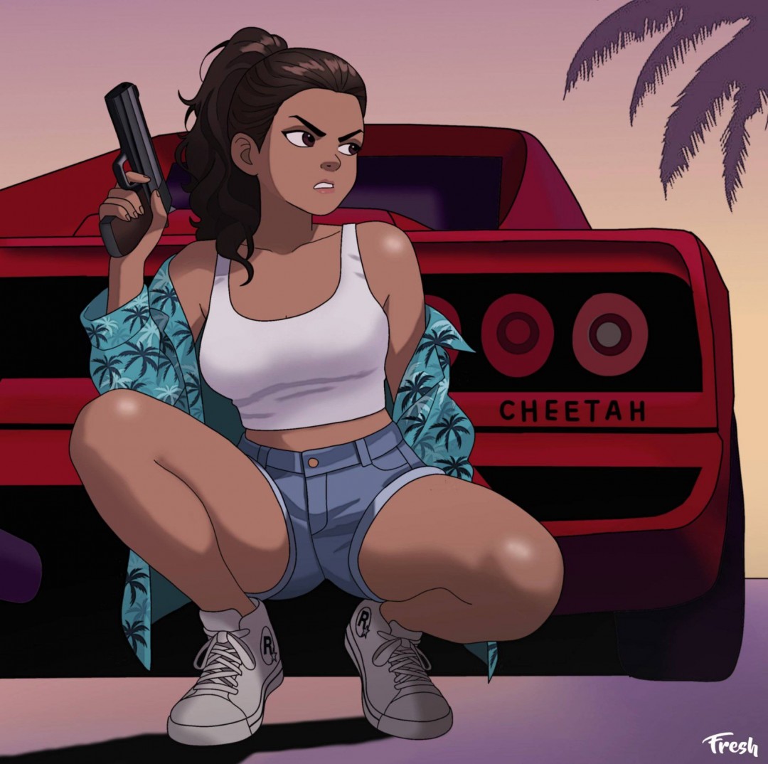 《GTA6》女主角露西婭同人圖 翹臀非常吸睛