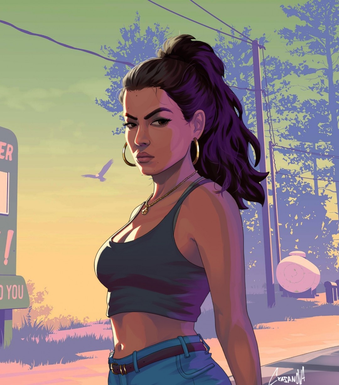 《GTA6》女主角露西婭同人圖 翹臀非常吸睛