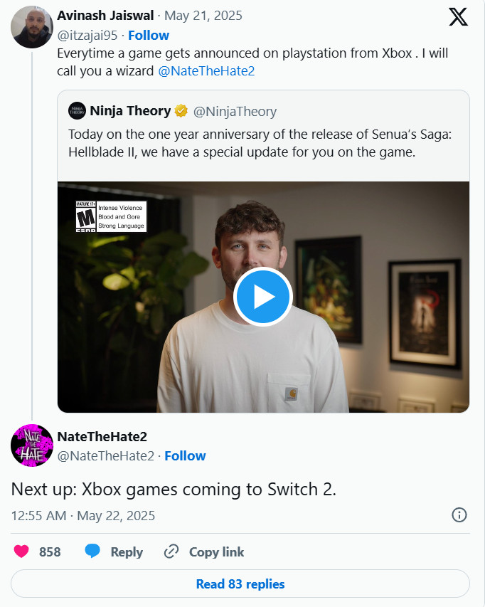 Xbox將有第一方游戲移植到Switch 2 很快將公布